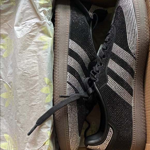 Adidas Black and Silver Rhinestone  Sneakers - Picture 5 of 10